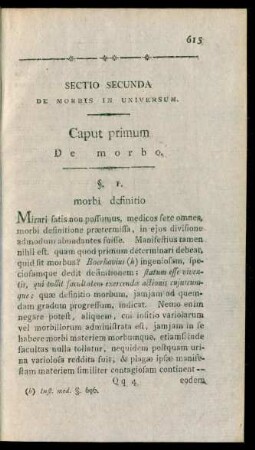 Sectio Secunda De Morbis In Universum