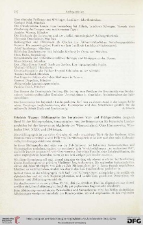 [Rezension von: Friedrich Wagner, Bibliographie der bayerischen Vor- und Frühgeschichte]