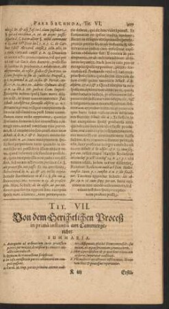 Tit. VII. Von dem Gerichtlichen Proceß in prima instantia am Cammergerichte