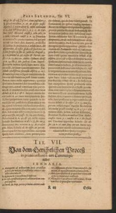 Tit. VII. Von dem Gerichtlichen Proceß in prima instantia am Cammergerichte
