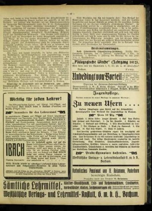 "Pädagogische Woche" (Jahrgang 1912)