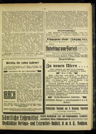 "Pädagogische Woche" (Jahrgang 1912)
