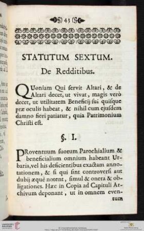 Statutum Sextum