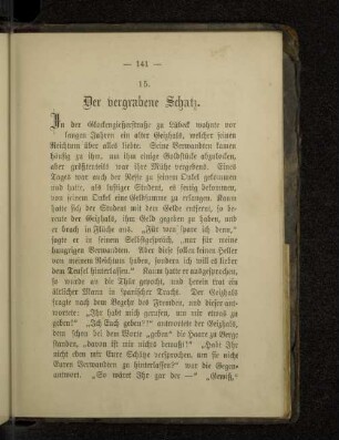 15. Der vergrabene Schatz.
