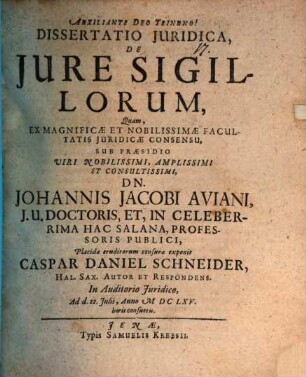 Diss. iur. de iure sigillorum