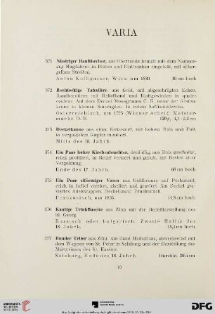 Varia (Nr.371-393)