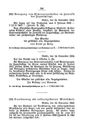 Anerkennung als vollausgestaltete Mittelschule : [F. Öffentliches Volksschulwesen]