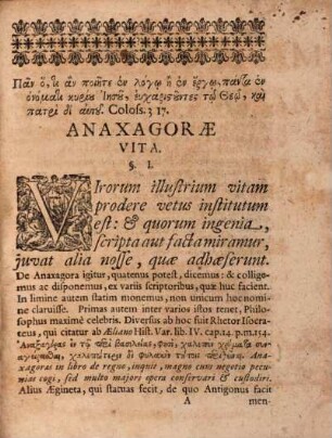Anaxagoram eiusque Physiologiam Rectore Magnificentissimo Serenissimo Principe Ac Domino Domino Joanne Guilielmo Duce Saxoniae, Iuliaci, Cliviae Ac Montium Etc. Etc. Praeside Jo. Andrea Schmidt Phil. Prof. Publ. Ord. In Ienensi Academia, A.D. XXII. Mensis Augusti. MDCLXXXIIX. L.A.H.C. publico eruditorum examini submittit Godofredus Lomerus, AugustaVindelic. Philosoph. Candidat. Autor & Respondens