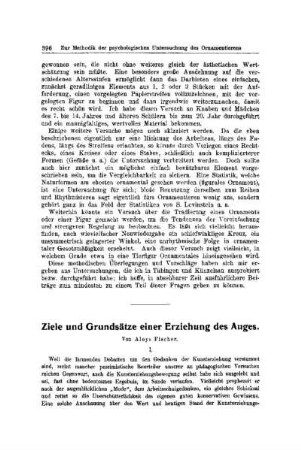Ziele und Grundsätze einer Erziehung des Auges