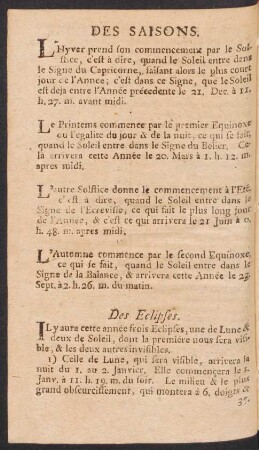 Des saisons
