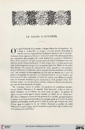 5. Pér. 4.1921: Le Salon d'Automne