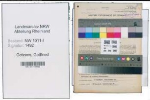 Entnazifizierung Gottfried Gotzens , geb. 07.07.1894 (Reichsbahnsekretaer)