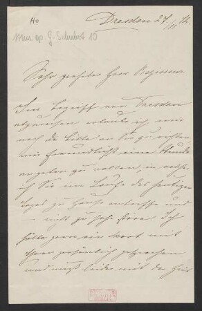 Brief an Max Schloß : 27.11.1872