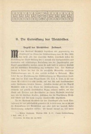 Begriff des Weichbildes. Feldmark