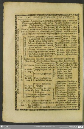 Tab. XXXIV. Vom Zeitworte Ins Gemein
