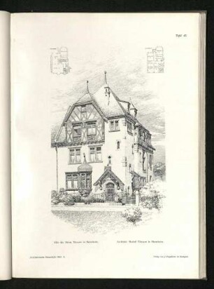 Tafel 41: Villa des Herrn Tilessen in Mannheim