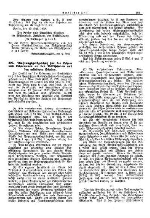 Wohnungsgeldzuschuß für die Lehrer und Lehrerinnen an den Volksschulen und den mittleren Schulen : [Eziehung] ; [Für Preußen] ; [Amtliche Erlasse] ; [Amtlicher Teil]