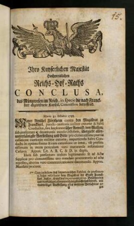 29r-4, Reichs-Hof-Raths Conclusa