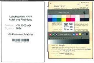 Entnazifizierung Mathias Klinkhammer, geb. 21.02.1886 (Beamter)