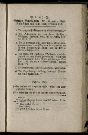 Scharfe Gifte.