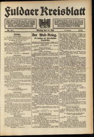 Ausgabe vom Montag, den 19. Juli 1915.