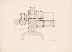 Villa Abel am Wannsee, Potsdam: Grundriss EG (aus: Architektonisches Skizzenbuch, H. 136/1, 1876)