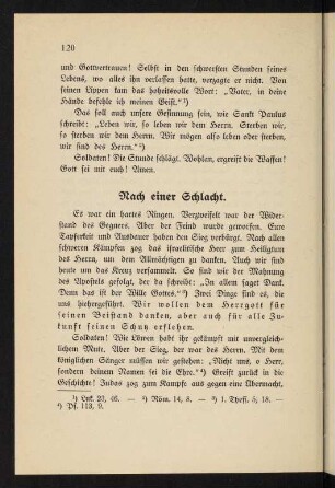 120-122, Nach einer Schlacht