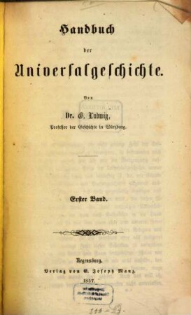 Handbuch der Universalgeschichte, 1