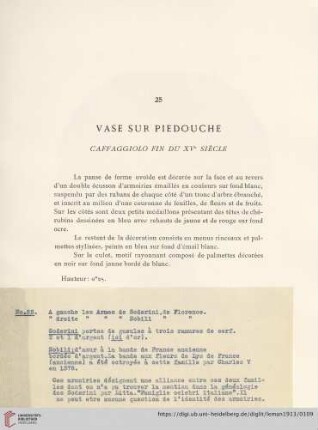 Vase Sur Piedouche (Caffaggiolo fin du XVe siècle)