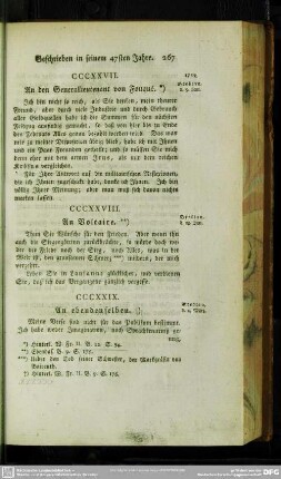[Geschrieben in seinem 47sten Jahre]