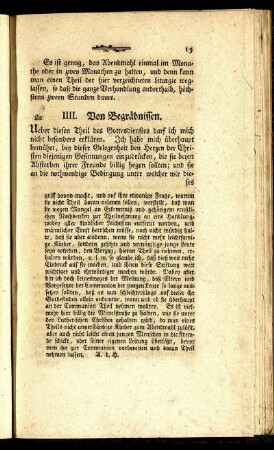 IIII. Von Begräbnissen.