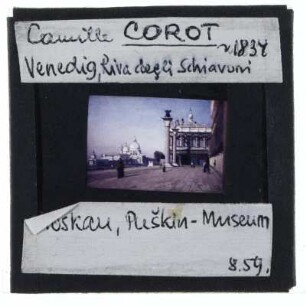 Corot, Blick auf den Kai der Riva degli Schiavoni