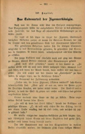 187. Kapitel. Das Todesurteil der Zigeunerkönigin.