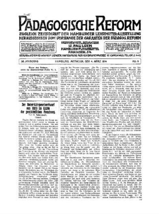 Der Unterrichtsgesetzentwurf von 1819 im Lichte der geschichtlichen Forschung : (Schluß) ; (Fortsetzung in der 1. Beilage)