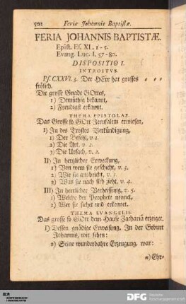 Feria Johannis Baptistae.