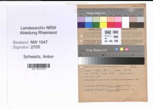 Entnazifizierung Anton Schwartz , geb. 21.08.1891 (Vertreter)