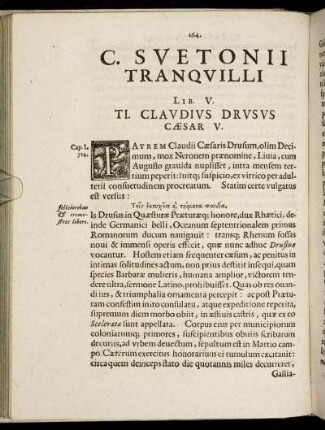 Lib. V. Ti. Claudius Drusus Cæsar V.