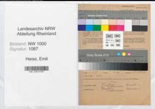 Entnazifizierung Emil Heise, geb. 10.10.1897 (Bankangest.)