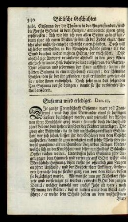 Susanna wird erlediget. Dan. 13.