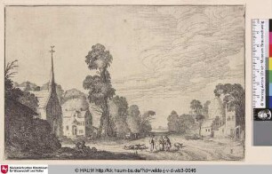 [Landstraße durch ein Dorf; Country Road through a Village]