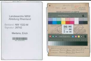Entnazifizierung Erich Mertens , geb. 15.05.1910 (Kaufmaennischer Angestellter)