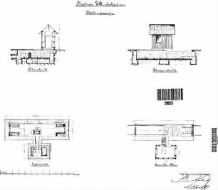 Ellrichshausen: Nebengebäude Bodenwaage Grundriss,Schnitte,Ansicht