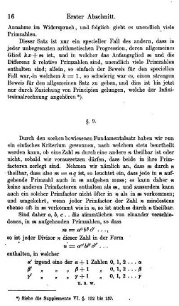 §. 9. Bildung aller Theiler einer Zahl aus den in ihr enthaltenen Primzahlen; Anzahl und Summe dieser Theiler