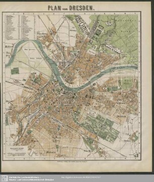 Plan von Dresden