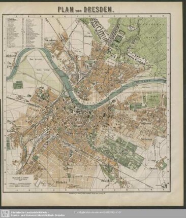 Plan von Dresden