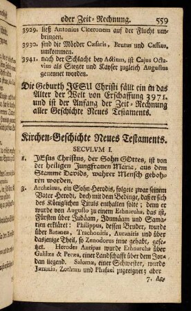 559-571, Seculum I. - Seculum IV.