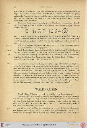 Waldhausen, Waldstetten, Waldleiningen, Walldürn