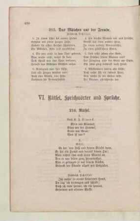 VI. Rätsel, Sprichwörter und Sprüche