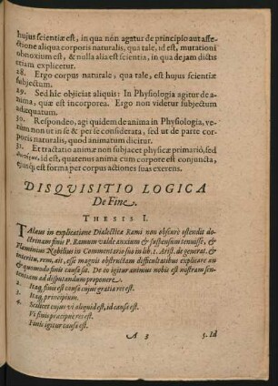 Disquisitio Logica De Fine.