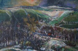 Frühlingsgewitter mit Blick zur Augustusburg